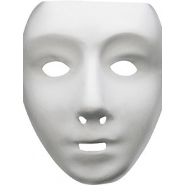Plain White Robot Mask Plain White Robot Mask