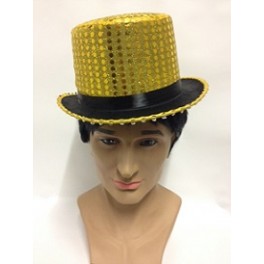Gold Sequinned Top Hat