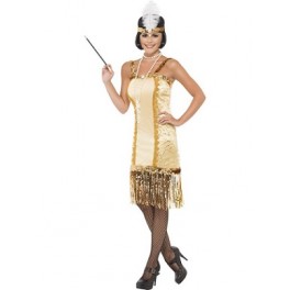 Gold Fringed Flapper Dress