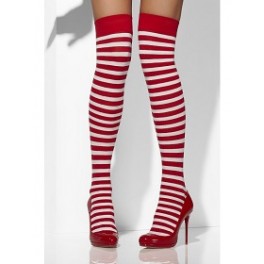 Red And White Striped Socks