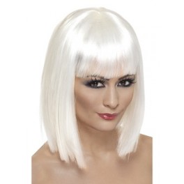 Medium Length White Wig